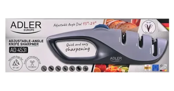 Adler AD 4531 čierna / Brúsok nožov / karbidový / nastaviteľný uhol 15-24° (AD 4531)