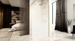 REA - Sprchová zástena Aero Ombre Gold Brush/White 110 REA-K2465