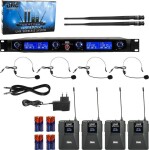 Bitmat DNA WM4 HEAD SET mikrofon bezprzewodowy 4x nadajnik nagłowny + bodypack system nagłośnienia
