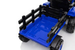 Mamido Mamido Detský elektrický traktor s vlečkou 12V 7Ah EVA kolesá ECO koža modrý