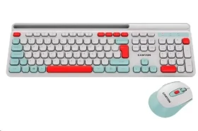 Canyon CNS-HSETW5WT-CS biela / bezdrôtový SET CS klávesnica + optická myš / 2.4 Ghz / 105 kláves / CZ/SK (CNS-HSETW5WT-CS)