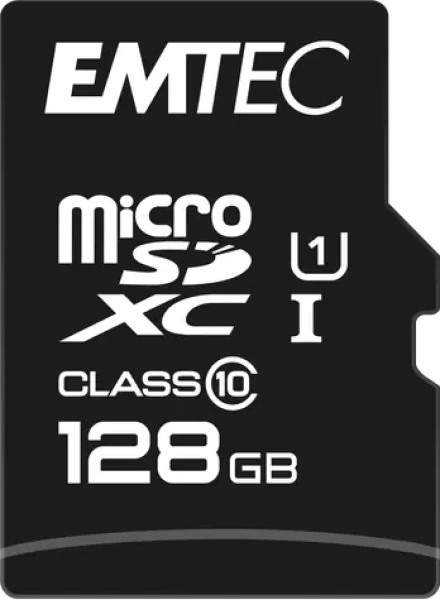 EMTEC MicroSD Card 128GB SDXC CL.10 Gold + / UHS-I U1 / Class 10 / čítanie až: 90MBs / zápis až: 20MBs (ECMSDM128GXC10GP)