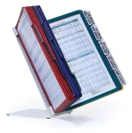 Durable VarioTable Stolný prezentačný stojan / 20 panelov A4 / mix farieb / kov, plast (569900)