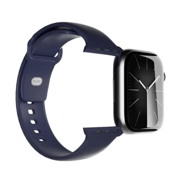 Puro Icon tmavo modrá / Silikónový remienok / pre Apple Watch 44/45/46/49 mm