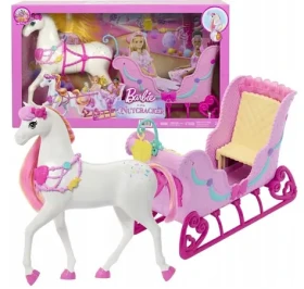 Mattel Herný set Barbie Luskáčik Kôň a sane JNH63
