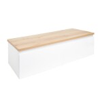 Kúpeľňová skrinka s krycou doskou SAT B-WAY 119x30x45 cm biela lesk BWAY120WDOAK BWAY120WDOAK