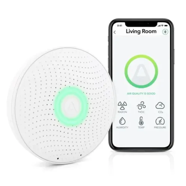 AirThings Wave plus - senzor kvality ovzdušia amp; radónu amp; vlhkosti amp; teploty amp; VOC amp; CO2 a tlaku (7090031109301)