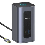 Baseus Nomos NU1 Air Spacemate sivá / Dokovacia stanica / 12v1 / 2x HDMI 60Hz / 2x DP 60Hz / RJ-45 (B0114400)