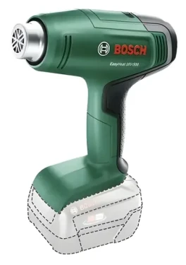 BOSCH EasyHeat 18V-500 zeleno-čierna / Aku teplovzdušná pištoľ / 18V / 350-450°C / bez aku (06032A8000)
