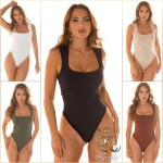 Trendy Musthave Basic Bodysuit perfect fit brown Einheitsgroesse