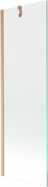 MEXEN/S - Next vaňová zástena FIX 60 x 150, transparent, meď kartáčovaná 895-060-000-00-00-65