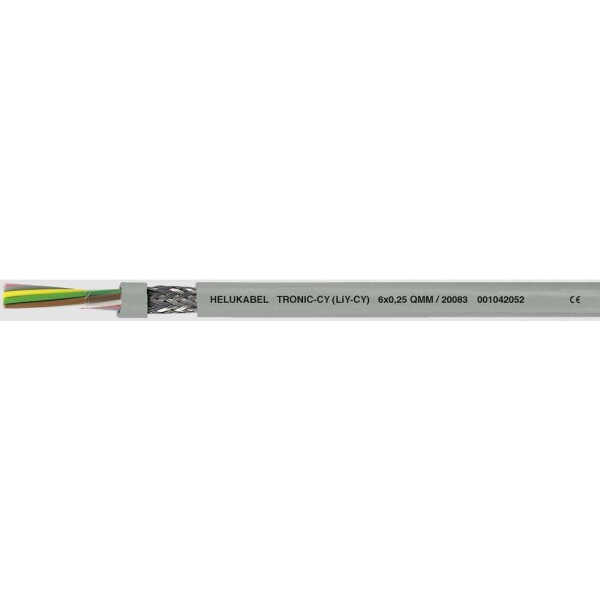 HELU 16010-1000 dátový kábel LiYCY 12 x 0.5 mm² sivá 1000 m; 16010-1000