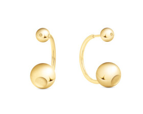 Calvin Klein Pozlátené visiace náušnice Sculptural Bubbles 35000789