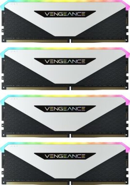 Corsair Vengeance RGB RT White 32GB (4x8GB) 3600MHz / DDR4 / PC4-28800 / CL18-22-22-42 / 1.35V / XMP2.0 (CMN32GX4M4Z3600C18W)