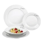 Lamart Dine Sada tanierov okrúhle 6ks biela / porcelán (8590669187027)