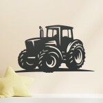 Veselá Stena Samolepka Traktor Farba: bílá, Veľkosť: 40 x 22 cm