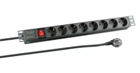 EFB EK631DE.2 čierna / PDU / 19" / 1U / 8x zásuvka DE / vypínač / 2 m (ek631de.2)