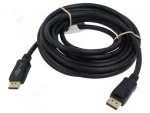 Goobay DisplayPort 2.0/2.1 5m čierna / Kábel / 8K/120Hz / 40 Gbit/s / HDCP 2.2 (74750)