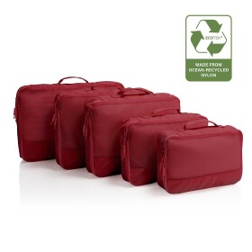 Cestovne organizery Heys Ecotex Packing Cube 5 Pc Set Red Maple