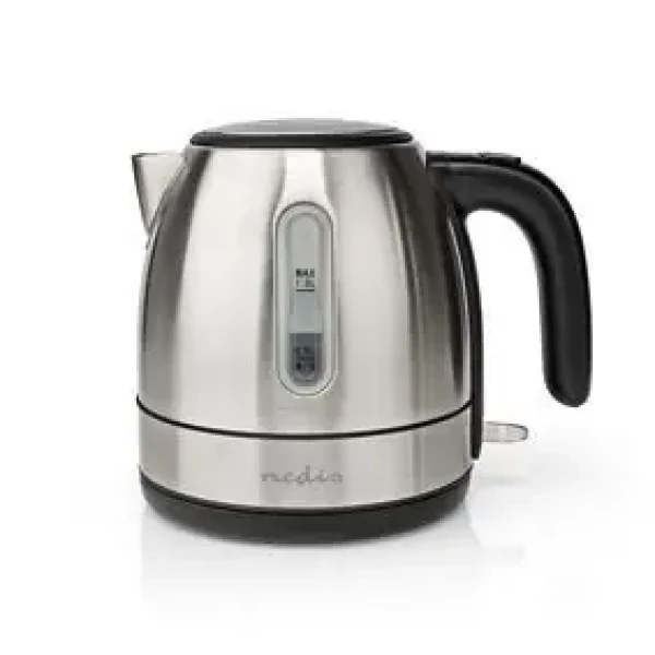 Nedis KAWK300EAL strieborná / Rýchlovarná kanvica / 2200 W / 1.0 l / Nerezová oceľ (KAWK300EAL)