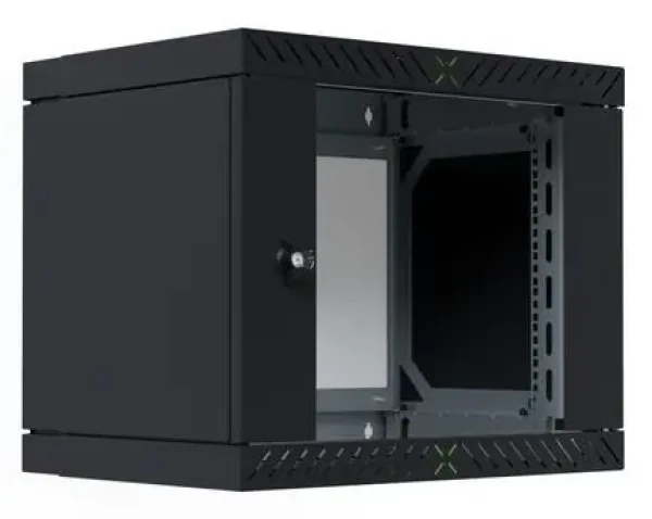 EFB WGX-0906TS.G1 čierna / Nástenná skriňa / 19" / 9U / sklenené dvere / nosnosť 60 kg (WGX-0906TS.G1)