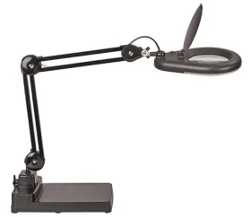 Maul Viso čierna / Lupová stolná LED lampa / 3 dioptrie / 660 lm / 6500K / CRI 80 (8263590)