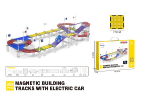 Mamido Mamido Magnetická stavebnica pretekárska dráha s elektrickým autíčkom 259 dielikov XXL MT1469