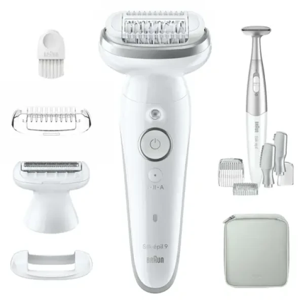 Braun Silk-épil 9 9-241 strieborná / Epilátor / Li- ION / 100-240 V / nabíjačka + púzdro (100002136785)