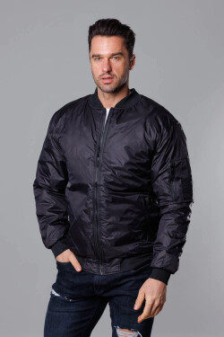 Čierno-červená pánska bunda bomber (AK95-1A) -Goodlooking M
