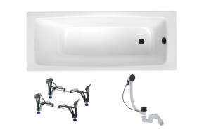 Obdĺžniková vaňa SAT Feel 160x70 cm smaltovaná oceľ ľavá aj pravá SATBVFEEL1608 SATBVFEEL1608