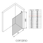 CERANO - Sprchová zástena Walk-in Onyx L-ľavá vzpera - 8 mm - chróm, mliečne sklo - 70x200 CER-8050BD860