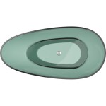 MEXEN - Glass teal voľne stojaca vaňa transparentna 170 x 85, korok chróm 58061708511