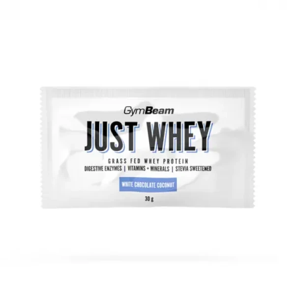 Just Whey Grass-Fed Protein - GymBeam (biela čokoláda kokos, 30 g) (42850-3-30g-whitechocolatecoconut)