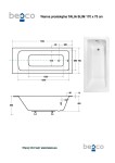 BESCO - Obdĺžniková vaňa TALIA SLIM - Nožičky k vani - Bez nožičiek, Rozmer vane - 170 × 75 cm VANTAL17SLIM