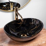 REA - UMÝVADLO NA DOSKU SOFIA BLACK MARBLE REA-U5611