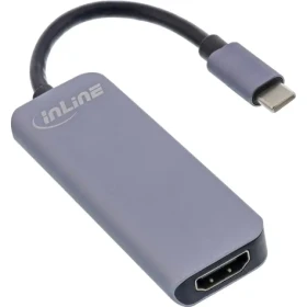 InLine USB-C húb sivá / USB hub / HDMI / 2x USB-A / 4K60Hz (33271H)