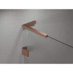 MEXEN/S - Lunar L Duo sprchový kút dvere krídlové pravá 90 x 70, transparent, meď kartáčovaná 834L-090P-070L-65-00