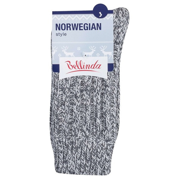 Zimné unisex ponožky NORWEGIAN STYLE SOCKS Bellinda šedá