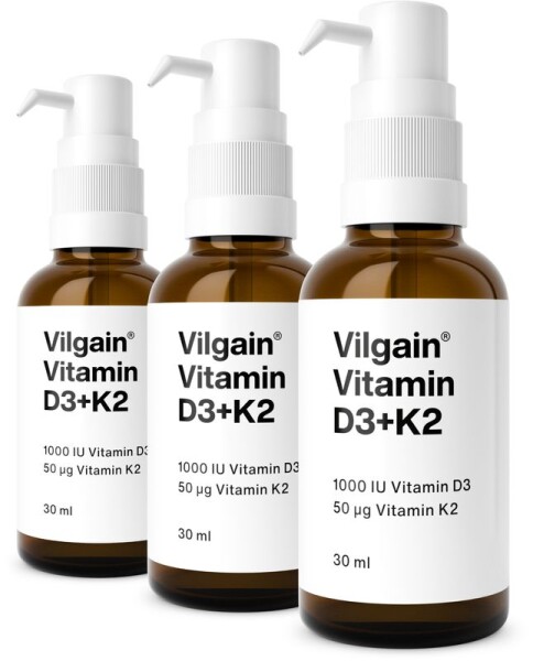 Vilgain Vitamín D3+K2 – 3× 30 ml