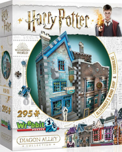 WREBBIT 3D puzzle Harry Potter: Obchod s prútikmi pána Olivandera a Scribbulus