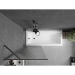 MEXEN/S - Next vaňová zástena FIX 70 x 150, prúžky, grafit metal 895-070-000-00-09-95