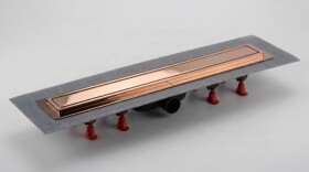 Sprchový žlab SAT Aurum 65 cm růžová zlatá lesklá lesk plný SATZLAB70RG SATZLAB70RG