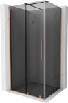 MEXEN/S - Velár sprchovací kút, posuvné dvere 100 x 90, grafit, meď kartáčovaná 871-100-090-41-65