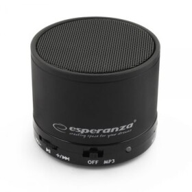 Esperanza EP115K RITMO čierna / Bluetooth reproduktor / 3W / 5V / 300mAh / BT 2.1 + EDR / FM-rádio / Mini USB / microSD (EP115K - 5901299909188)