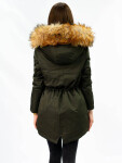 Armádne sivá obojstranná dámska zimná bunda s kapucňou (b2636) odstíny šedé XXL (44)