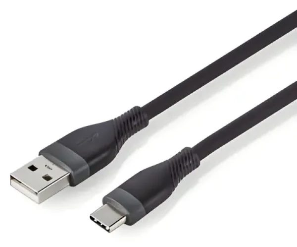 Nedis USB-A - USB-C čierna / Dátový kábel / USB 2.0 / 15 W / 480 Mbps / silikónový / 1,5 m (CCGB60800BK15)