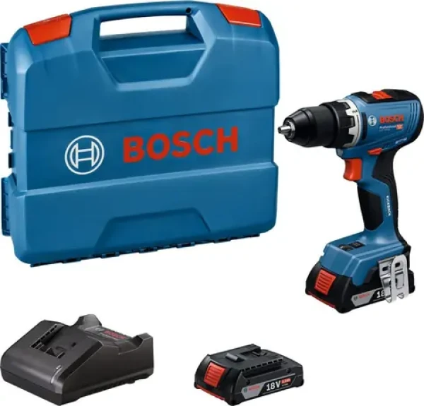 BOSCH GSR 18V-65 Professional / Aku vŕtací skrutkovač / 18V / 63 Nm / 2x 2,0 Ah / kufor (06019N3000)