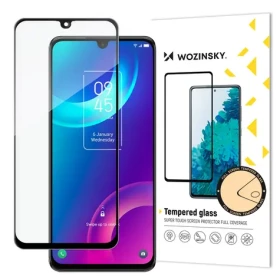 Wozinsky Tvrdené sklo pre TCL 30 PLUS čierne / Ochranné sklo / Full Glue / Case friendly