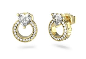 Guess Krásne pozlátené náušnice M`ama Non M`ama JUBE04664JWYGT/U