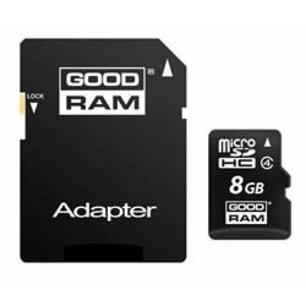 GOODRAM microSDHC 8 GB + adaptér / Class 4 (M40A-0080R11)